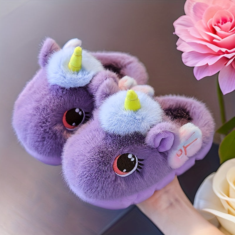 DreamPaw Unicorn Kids Slippers — Modern Safe Indoor Quality