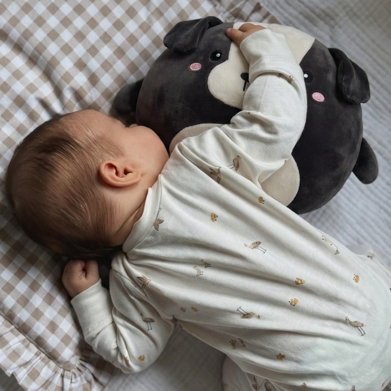 Snuggle Pup Round Plush Toy — Baby Plush Toy Calm Quality