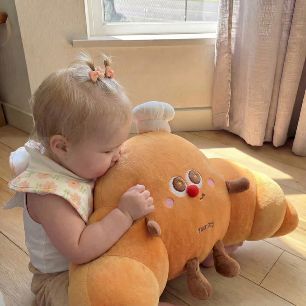 CozyBake Croissant Plush Toy Pillow — Clean Modern Quality