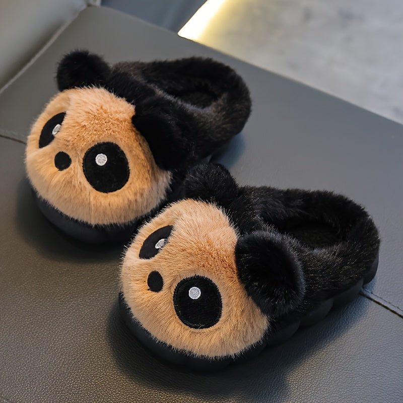 PandaPaws Plush Kids Slippers — Modern warmth home