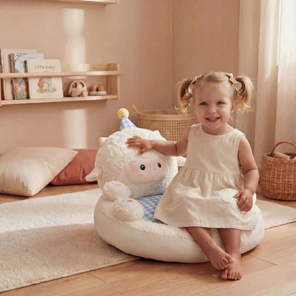 LumiLamb Plush Toy Cushion — Modern Quality for Kids