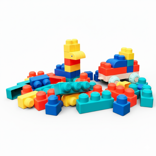 RubbaNest SoftStack Baby Building Blocks Set — Safe Sensory Play