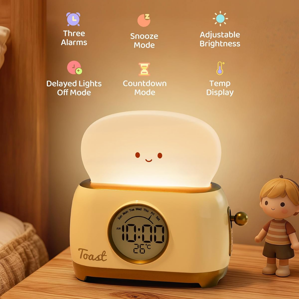 GlowNest Kids Alarm Clock Night Light — Gentle Sleep & Wake Quality