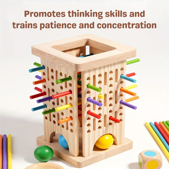 Lumi TimberStack Wooden Balance Game — Calm Learning Play