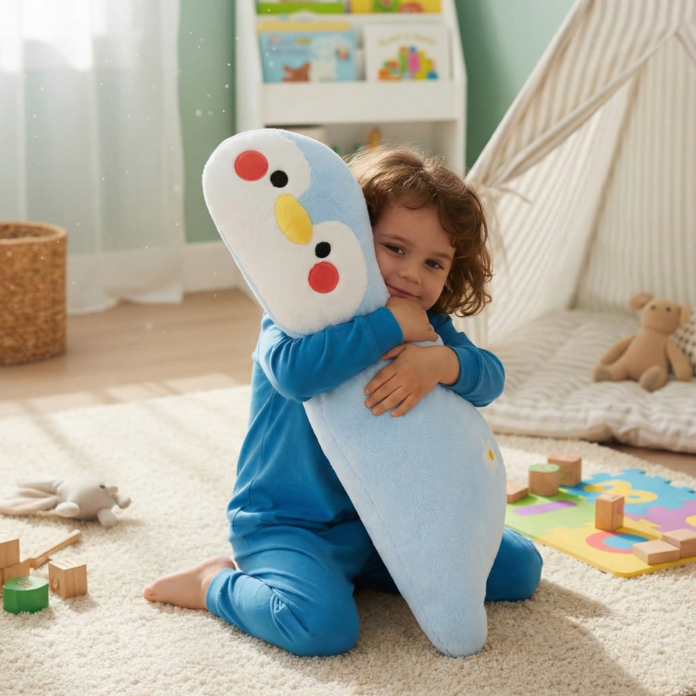 Oskar CozyStretch Penguin Plush Toy — Modern Quality
