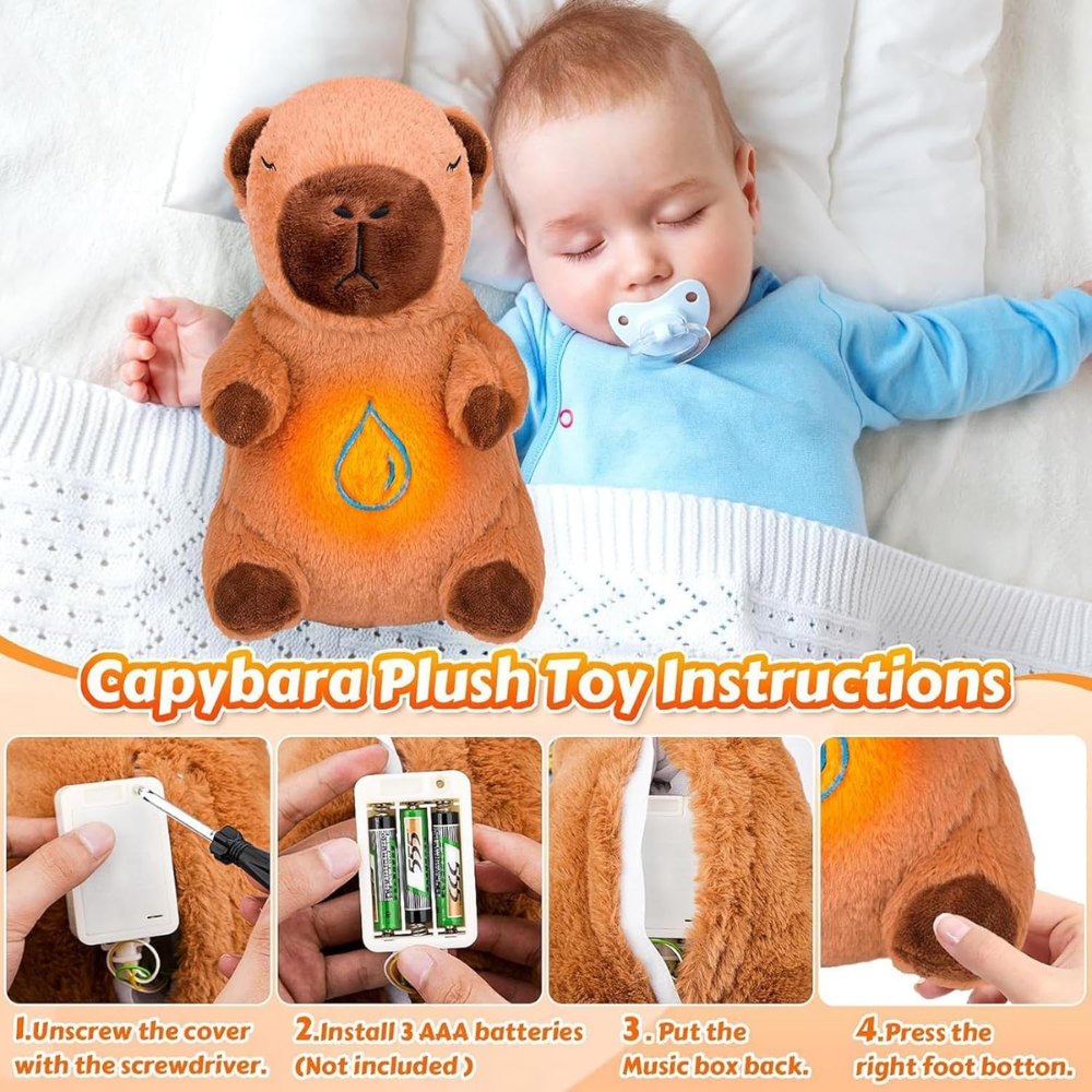 CalmBreathe Capybara Plush Toy Breathing Plush Toy — Calming Sleep