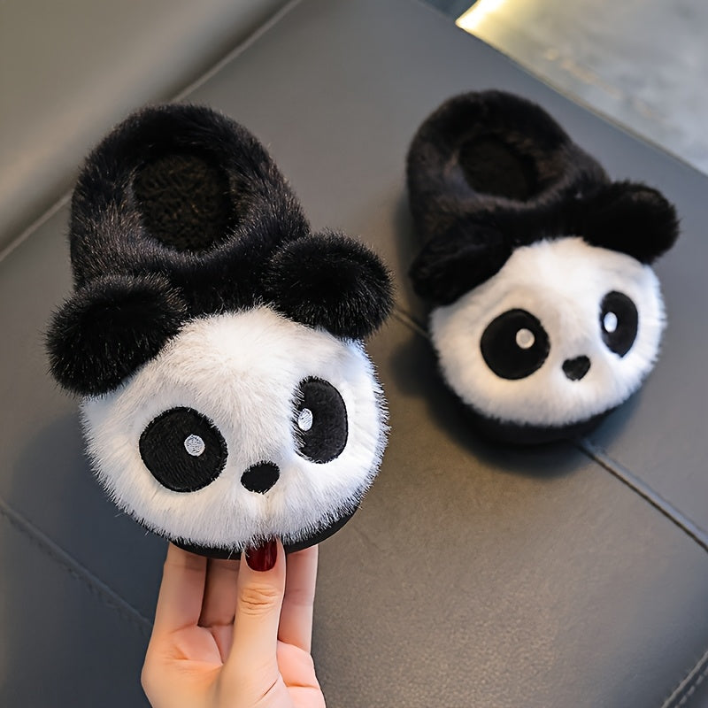 PandaPaws Plush Kids Slippers — Modern warmth home