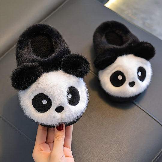 PandaPaws Plush Kids Slippers — Modern warmth home