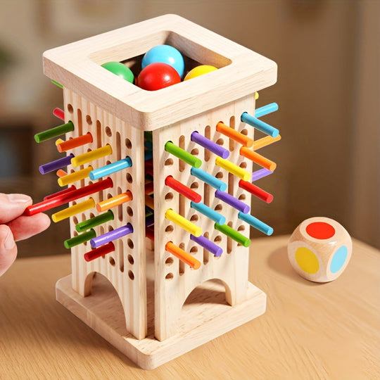 Lumi TimberStack Wooden Balance Game — Calm Learning Play