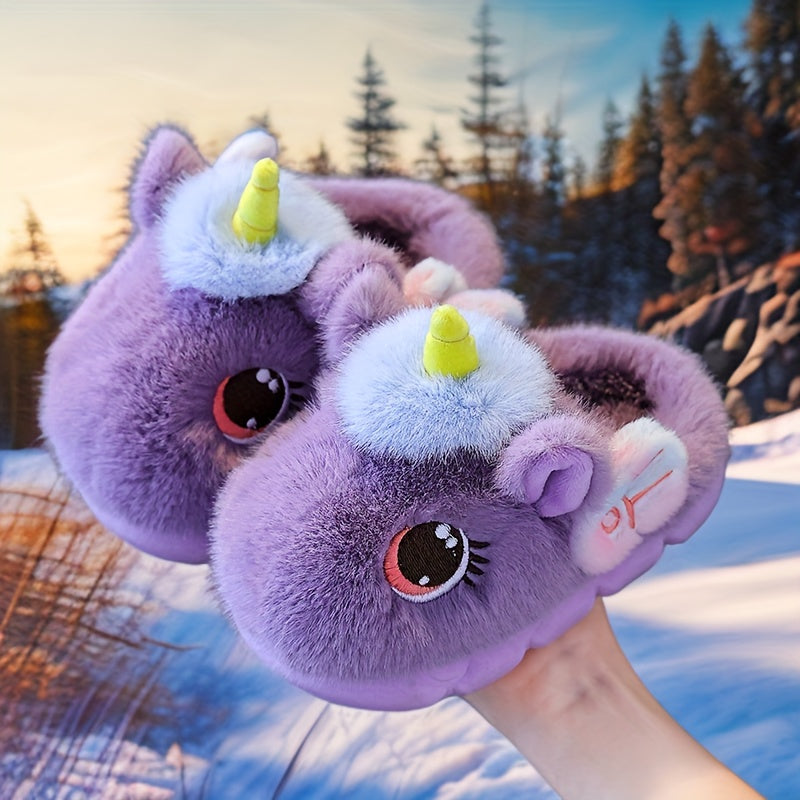 DreamPaw Unicorn Kids Slippers — Modern Safe Indoor Quality