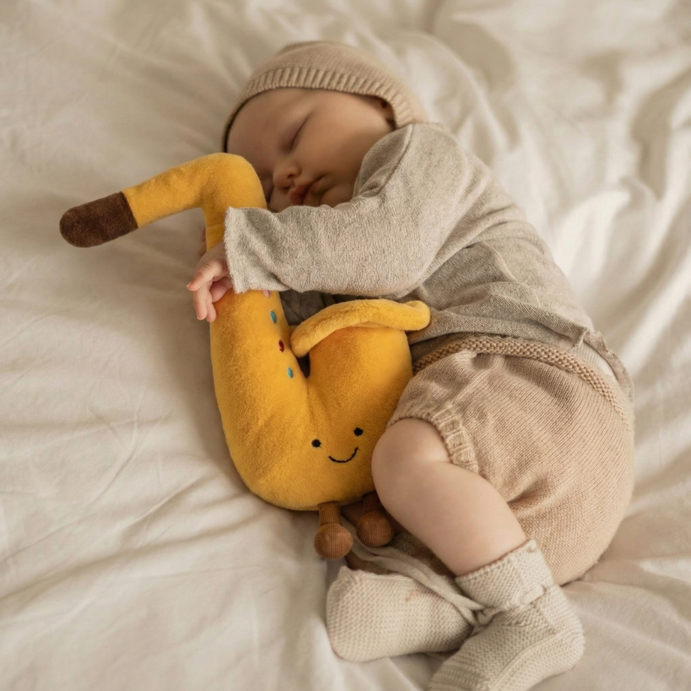 Sunny Saxophone Plush Toy  — Cozy Comfort Companion