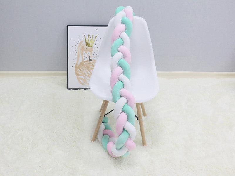 SnugNest Braided Crib Bumper – Baby Crib Bumper Comforting Sleep