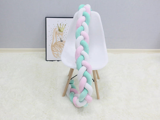 SnugNest Braided Crib Bumper – Baby Crib Bumper Comforting Sleep