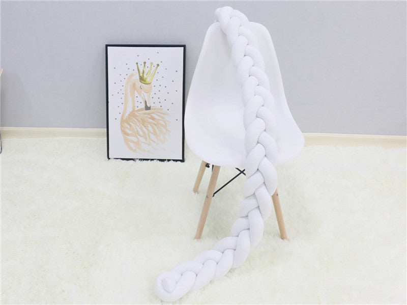 SnugNest Braided Crib Bumper – Baby Crib Bumper Comforting Sleep