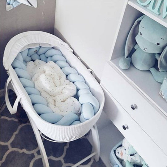 SnugNest Braided Crib Bumper – Baby Crib Bumper Comforting Sleep