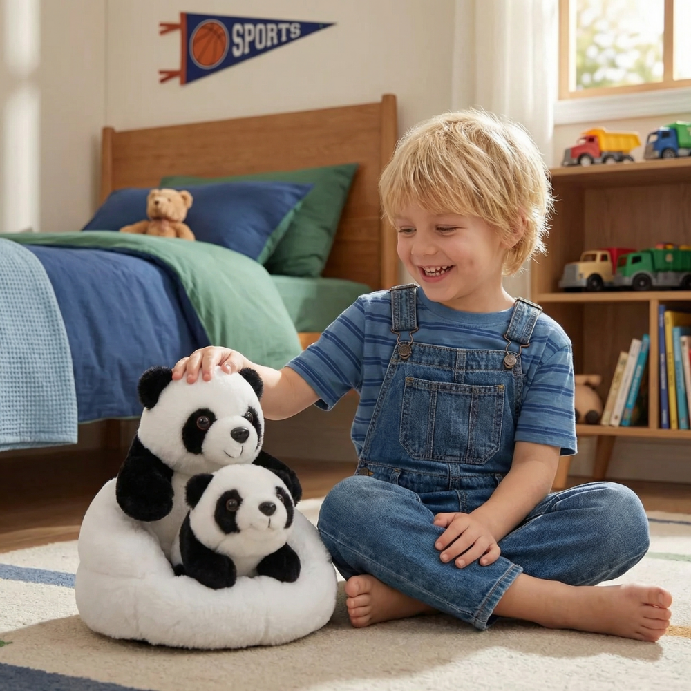 SnuggleNest Panda Plush Toy - Clean Baby Comfort Companion