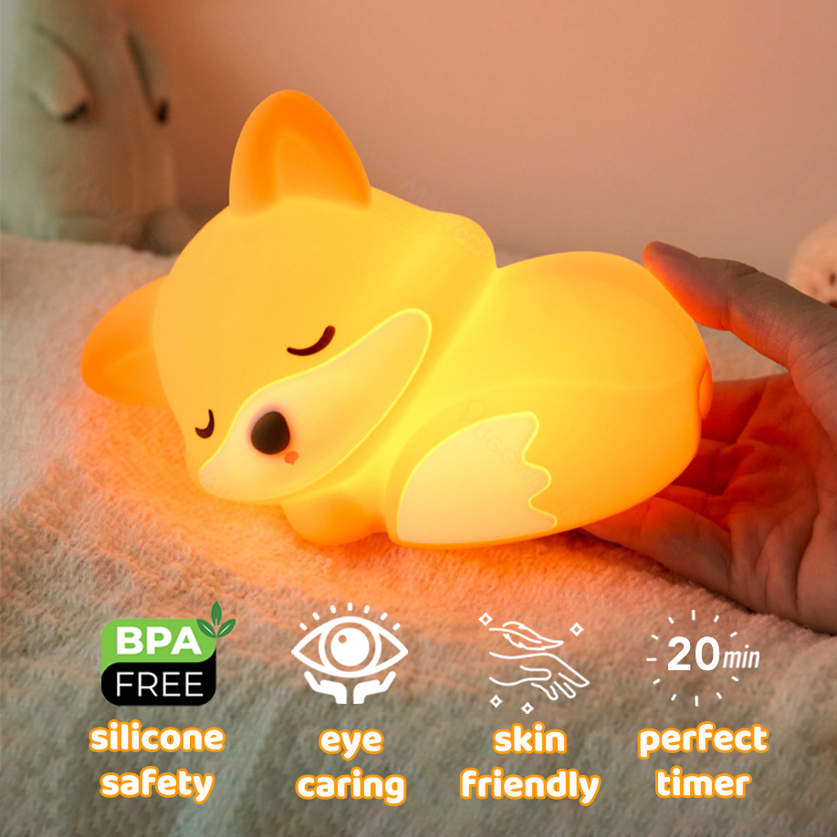 Sleepy Fox Glow Kids Night Light — Clean Calming Quality