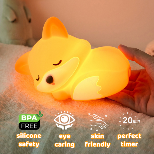 Sleepy Fox Glow Kids Night Light — Clean Calming Quality