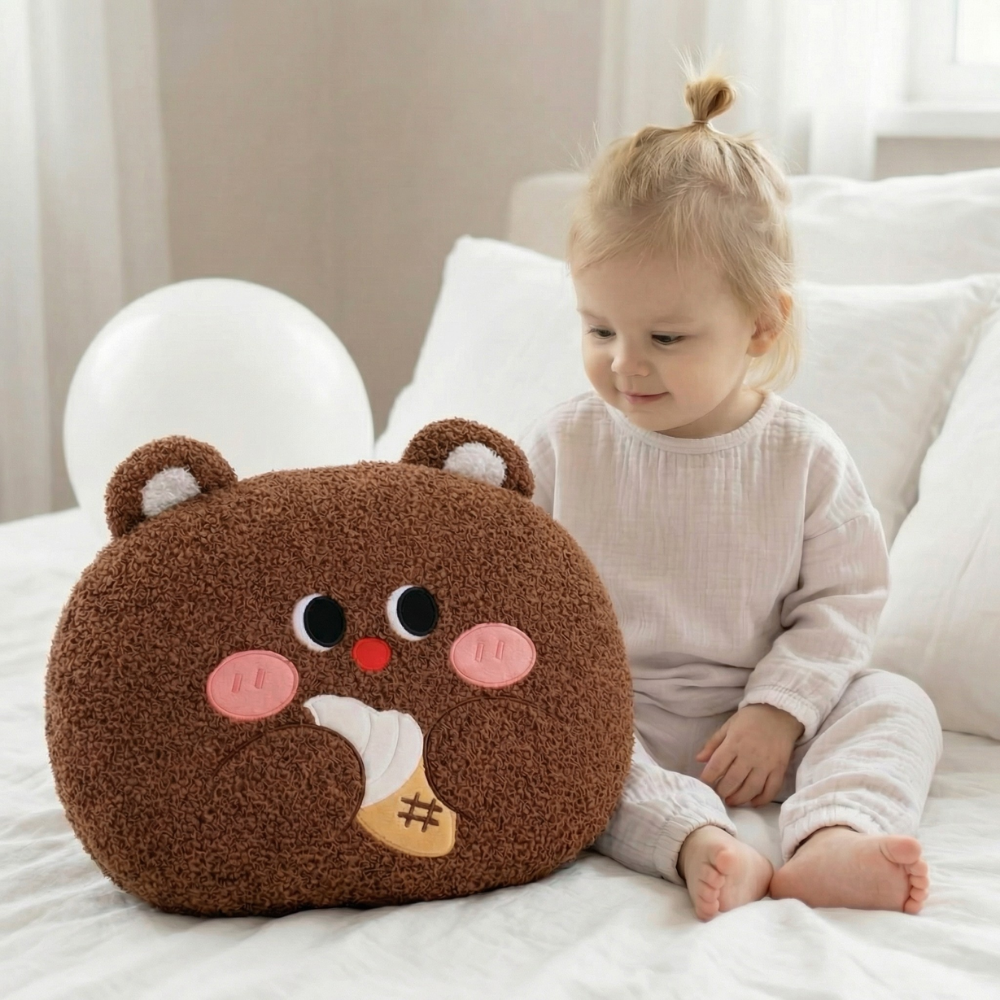 Vela Modern Blush Bear Plush Toy — Calming Comfort for Kids