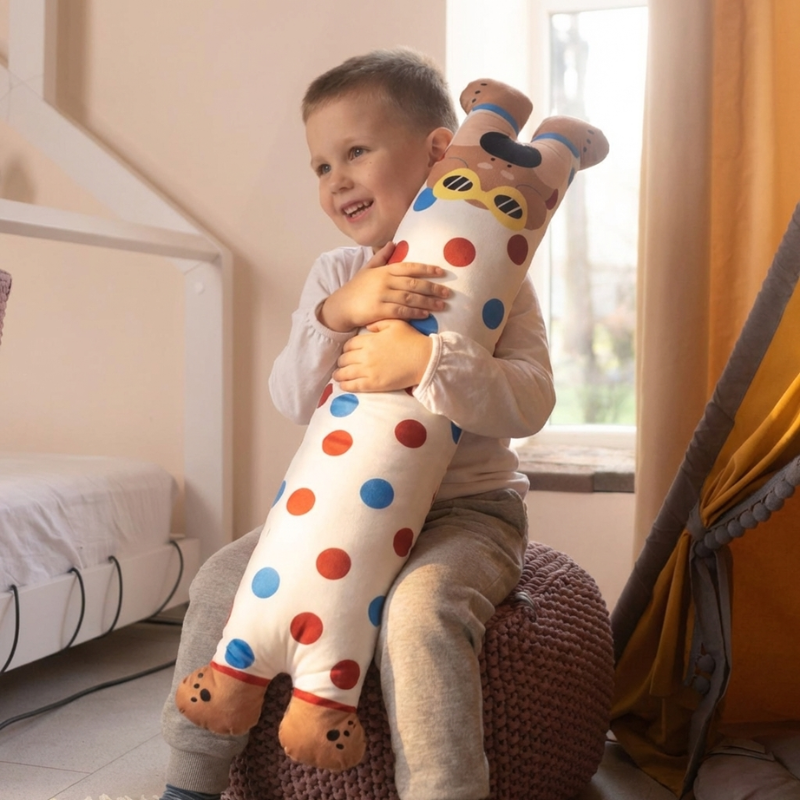 Orin Polka Dog Plush Bolster Toy — Modern Quality Companion