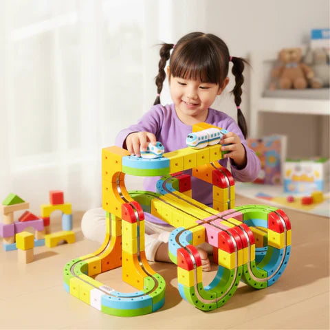 Tracki 3D Train Building Set Kids STEM Toy — Creative Learning Fun