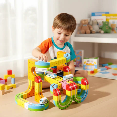 Tracki 3D Train Building Set Kids STEM Toy — Creative Learning Fun