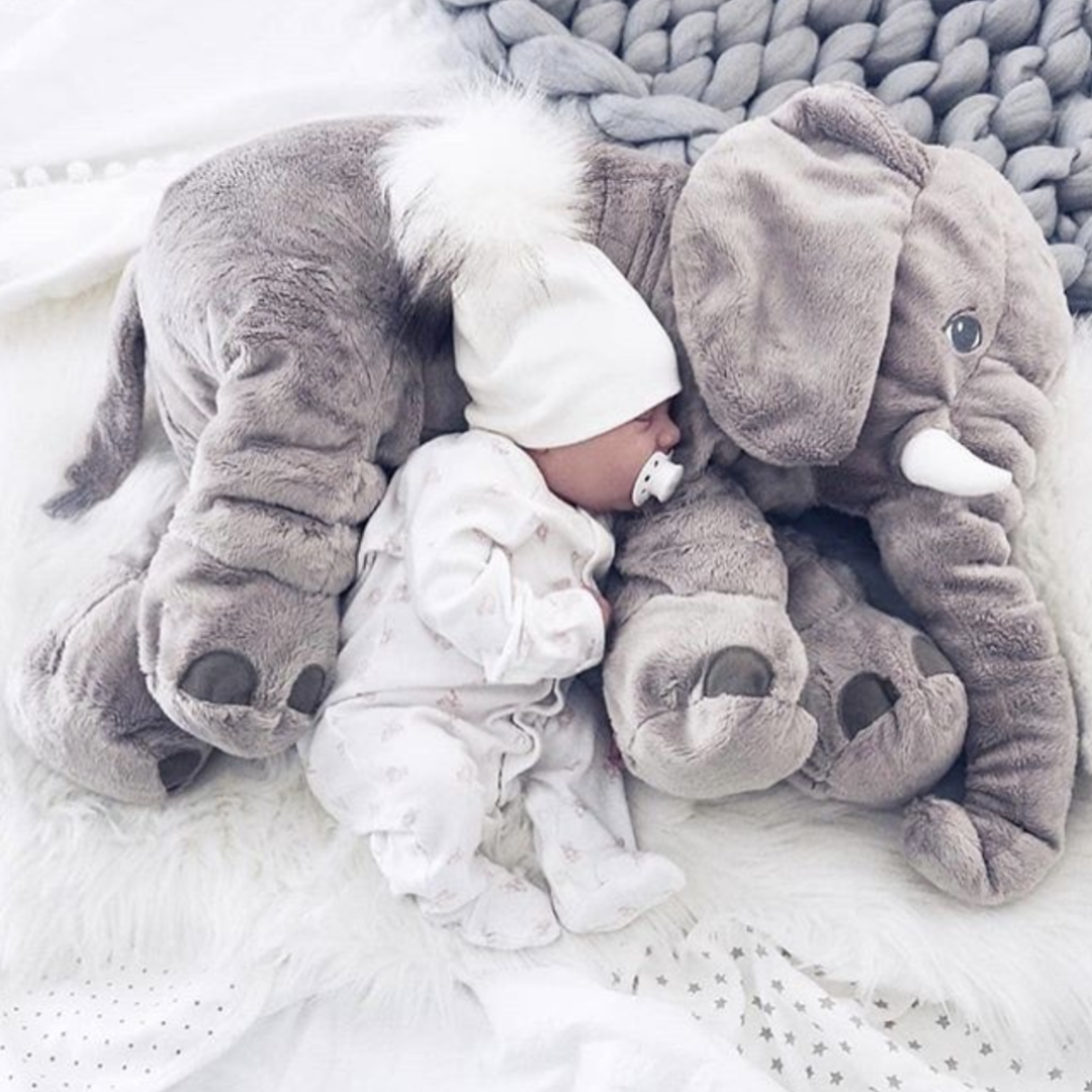 Modern Trunk Elephant Plush Toy — Clean Calming Comfort