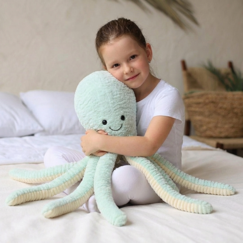 Modern Ocean Octopus Plush Toy for Babies — Clean Comfort Companion