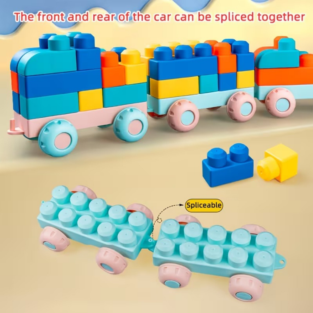 RubbaNest SoftStack Baby Building Blocks Set — Safe Sensory Play