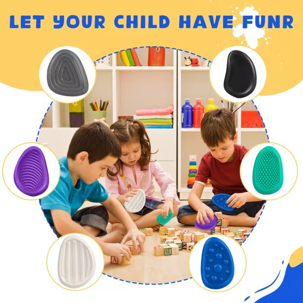 CalmiPebble Sensory Stones Fidget Toy — Calming Focus for Kids