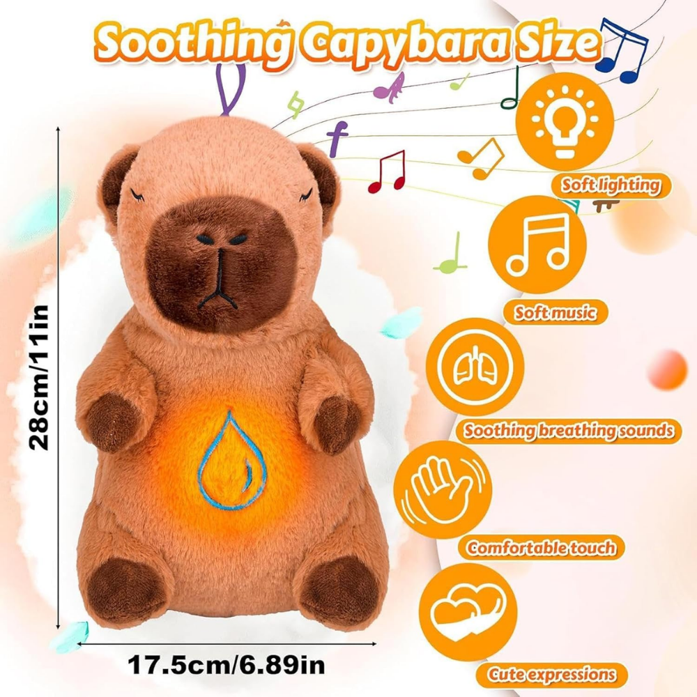 CalmBreathe Capybara Plush Toy Breathing Plush Toy — Calming Sleep