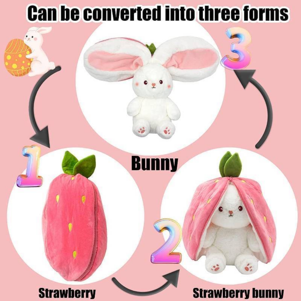 Strawberry Bunny Transforming Toy — Modern Quality