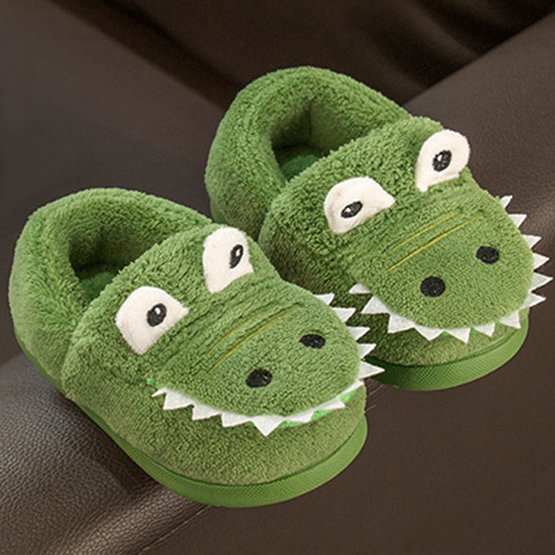 CrocCuddle Plush Crocodile Kids Slippers — Modern Warm Quality