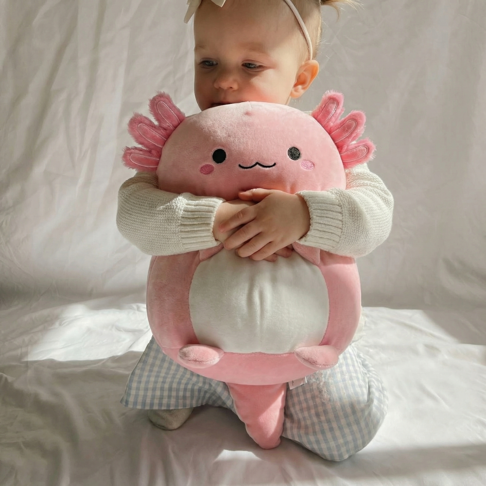 LumiAx Axolotl Cuddle Plush Toy — Clean Quality Companion