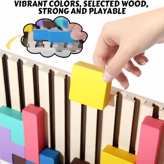 TetriSmart Wooden Stacking Set Kids Educational Toy — calm play