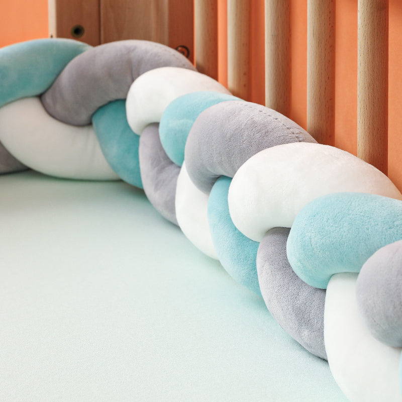 SnugNest Braided Crib Bumper – Baby Crib Bumper Comforting Sleep