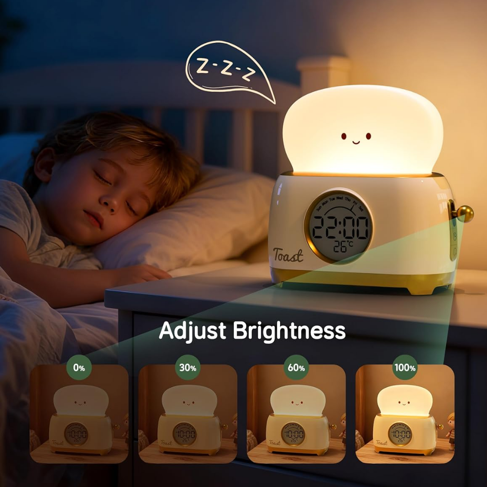 GlowNest Kids Alarm Clock Night Light — Gentle Sleep & Wake Quality