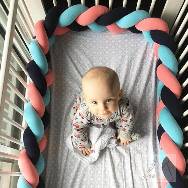 SnugNest Braided Crib Bumper – Baby Crib Bumper Comforting Sleep