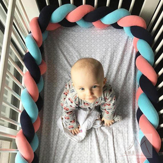 SnugNest Braided Crib Bumper – Baby Crib Bumper Comforting Sleep