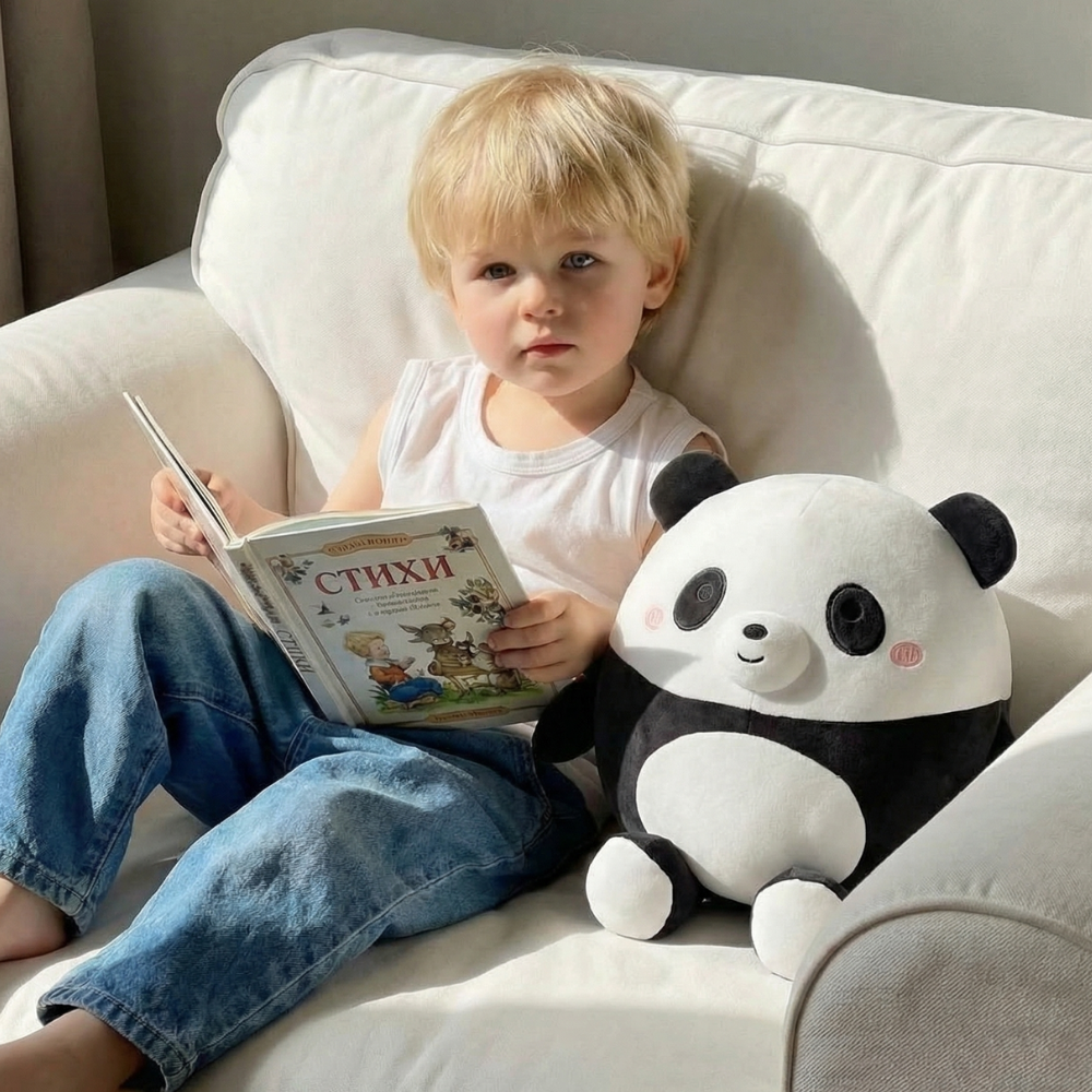 Cicimi CuddlePanda Round Plush Toy — Clean Quality for Kids
