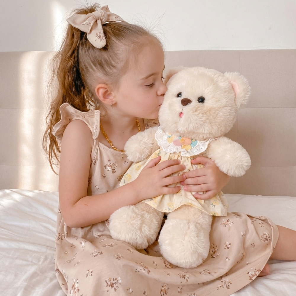 BloomCuddle Bear Plush Toy — Calm Quantity Companion
