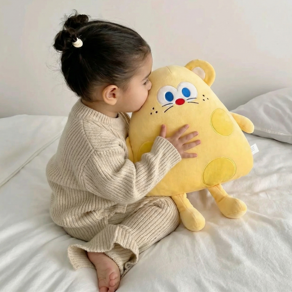 Cheddar Mouse Plush Buddy — Soft Modern Quality