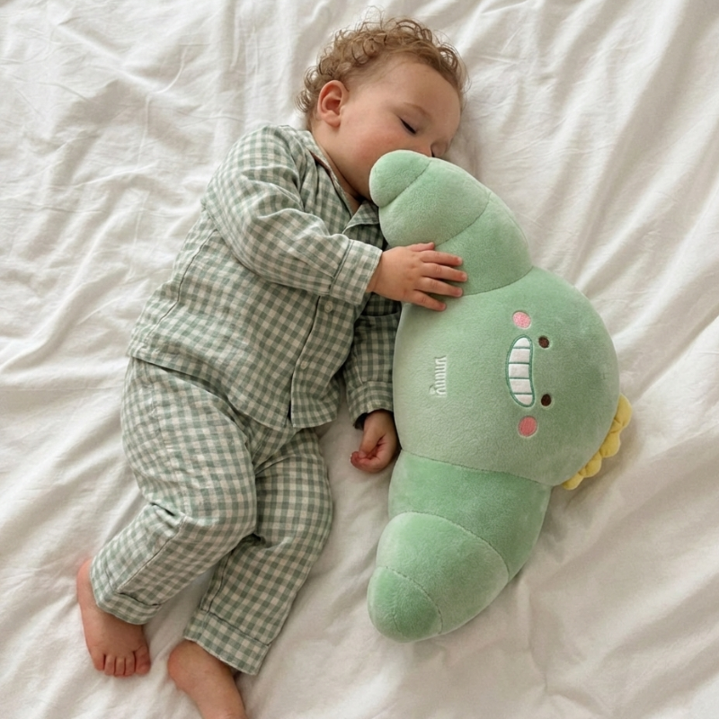 SnuggleDino Plush Cushion Toy  — Calming Comfort