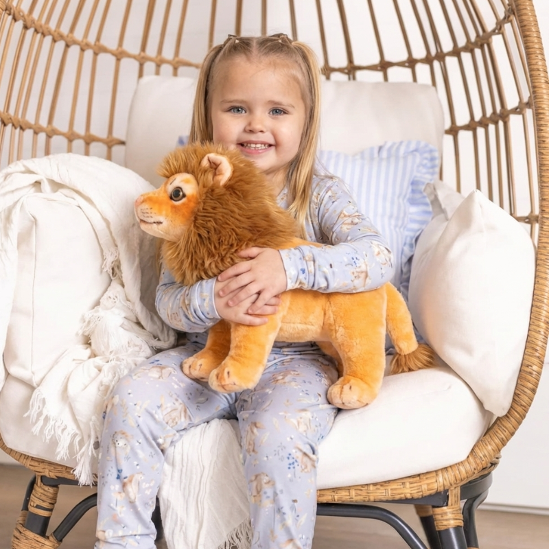 CuddleLion Standing Plush Toy — Clean Quality for Kids