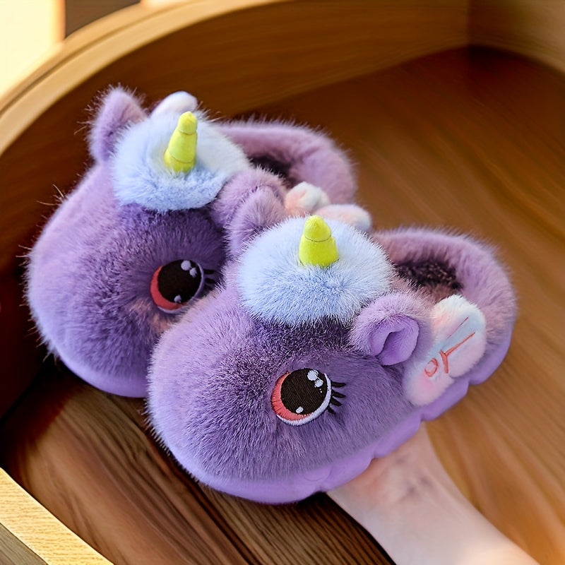 DreamPaw Unicorn Kids Slippers — Modern Safe Indoor Quality