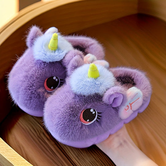 DreamPaw Unicorn Kids Slippers — Modern Safe Indoor Quality