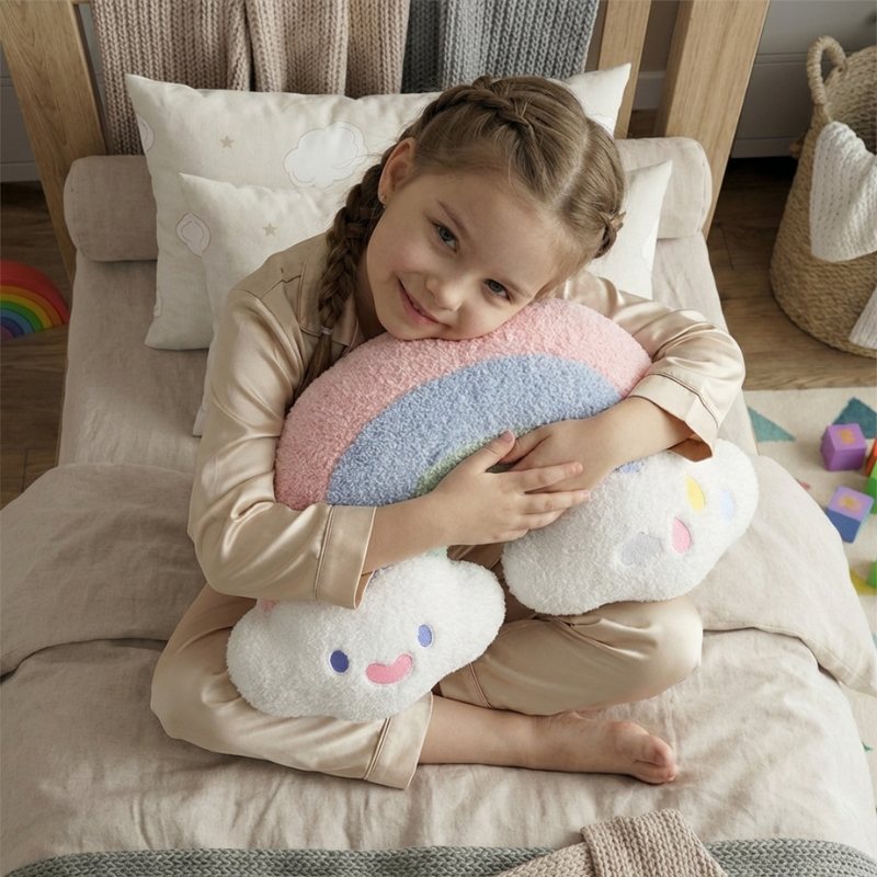 ArcoSoft Rainbow Pillow Plush Toy — Modern Quality for Kids
