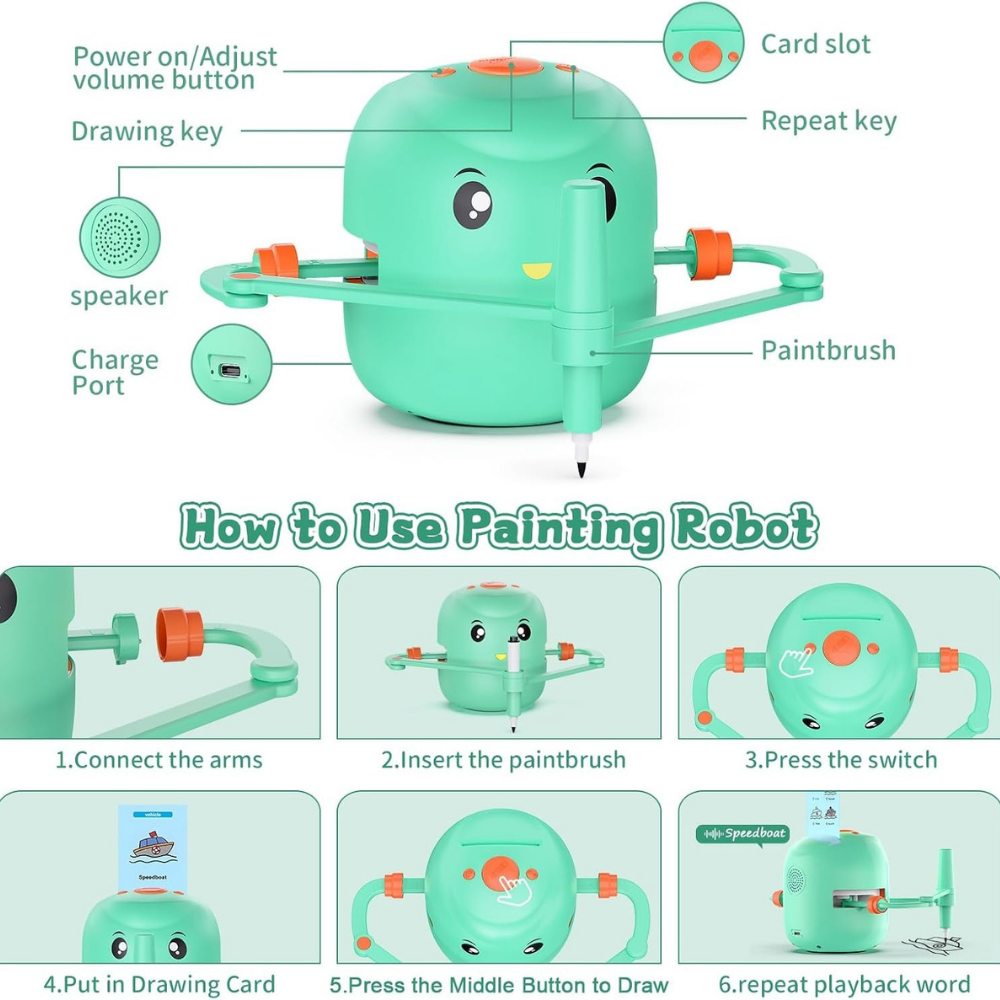SketchBuddy Drawing Robot Toy — Creative Learning Fun for Kids