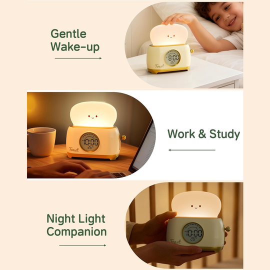 GlowNest Kids Alarm Clock Night Light — Gentle Sleep & Wake Quality