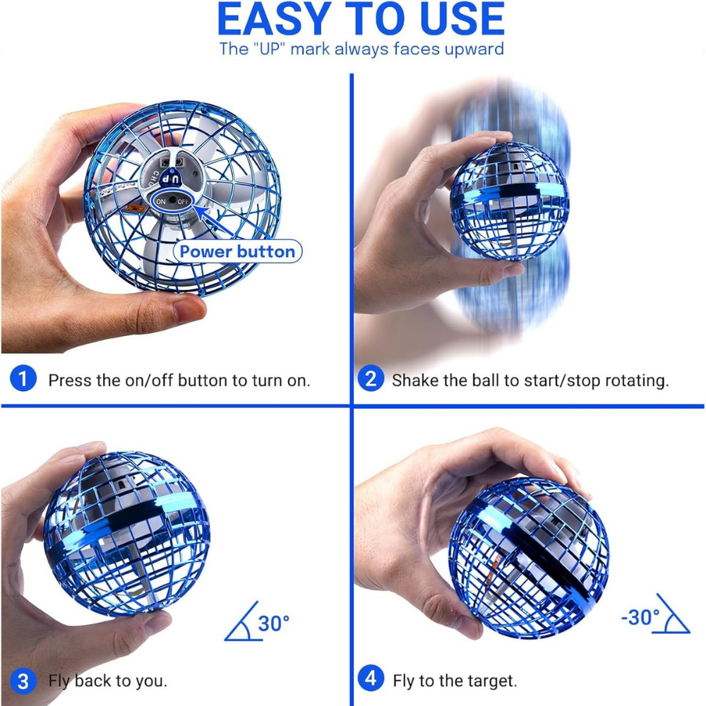 LumaGlide LED Flying Orb Toy — Safe Active Play Fun